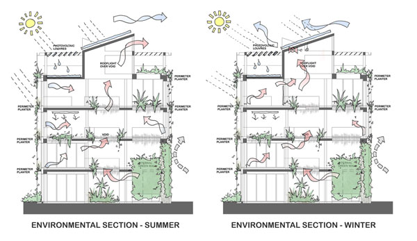 Environmental Sections for Winter and Summer