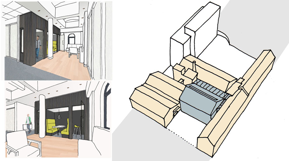 Coworking Offices Sheffield development sketches